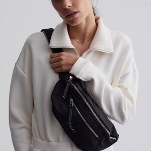 Varley Lasson Black Crossbody Belt Sling Bag Fanny Pack